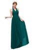 ColsBM Olive Shaded Spruce Bridesmaid Dresses V-neck Zipper Pleated Sexy Floor Length A-line