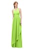 ColsBM Olive Sharp Green Bridesmaid Dresses V-neck Zipper Pleated Sexy Floor Length A-line