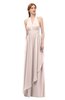ColsBM Olive Silver Peony Bridesmaid Dresses V-neck Zipper Pleated Sexy Floor Length A-line
