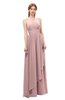 ColsBM Olive Silver Pink Bridesmaid Dresses V-neck Zipper Pleated Sexy Floor Length A-line