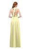 ColsBM Olive Wax Yellow Bridesmaid Dresses V-neck Zipper Pleated Sexy Floor Length A-line