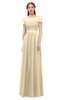 ColsBM Ellery Angora Bridesmaid Dresses A-line Half Backless Elegant Floor Length Short Sleeve Bateau