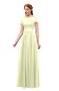ColsBM Ellery Anise Flower Bridesmaid Dresses A-line Half Backless Elegant Floor Length Short Sleeve Bateau