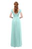 ColsBM Ellery Fair Aqua Bridesmaid Dresses A-line Half Backless Elegant Floor Length Short Sleeve Bateau