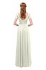ColsBM Ellery Ivory Bridesmaid Dresses A-line Half Backless Elegant Floor Length Short Sleeve Bateau