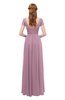 ColsBM Ellery Lilas Bridesmaid Dresses A-line Half Backless Elegant Floor Length Short Sleeve Bateau