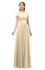 ColsBM Ellery Navajo Bridesmaid Dresses A-line Half Backless Elegant Floor Length Short Sleeve Bateau
