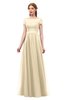 ColsBM Ellery Navajo Bridesmaid Dresses A-line Half Backless Elegant Floor Length Short Sleeve Bateau