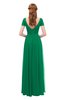 ColsBM Ellery Pepper Green Bridesmaid Dresses A-line Half Backless Elegant Floor Length Short Sleeve Bateau