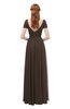 ColsBM Ellery Puce Bridesmaid Dresses A-line Half Backless Elegant Floor Length Short Sleeve Bateau