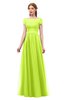 ColsBM Ellery Sharp Green Bridesmaid Dresses A-line Half Backless Elegant Floor Length Short Sleeve Bateau