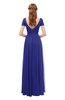 ColsBM Ellery Spectrum Blue Bridesmaid Dresses A-line Half Backless Elegant Floor Length Short Sleeve Bateau
