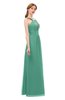 ColsBM Jayda Beryl Green Bridesmaid Dresses Zipper Halter Glamorous Sleeveless Crystals Floor Length