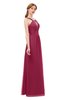 ColsBM Jayda Burgundy Bridesmaid Dresses Zipper Halter Glamorous Sleeveless Crystals Floor Length