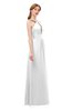 ColsBM Jayda Cloud White Bridesmaid Dresses Zipper Halter Glamorous Sleeveless Crystals Floor Length