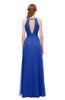 ColsBM Jayda Dazzling Blue Bridesmaid Dresses Zipper Halter Glamorous Sleeveless Crystals Floor Length