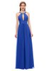 ColsBM Jayda Dazzling Blue Bridesmaid Dresses Zipper Halter Glamorous Sleeveless Crystals Floor Length