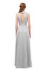 ColsBM Jayda Dove Grey Bridesmaid Dresses Zipper Halter Glamorous Sleeveless Crystals Floor Length