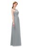 ColsBM Jayda Frost Grey Bridesmaid Dresses Zipper Halter Glamorous Sleeveless Crystals Floor Length