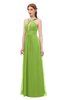 ColsBM Jayda Greenery Bridesmaid Dresses Zipper Halter Glamorous Sleeveless Crystals Floor Length