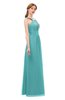 ColsBM Jayda Lake Blue Bridesmaid Dresses Zipper Halter Glamorous Sleeveless Crystals Floor Length