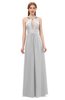 ColsBM Jayda Nimbus Cloud Bridesmaid Dresses Zipper Halter Glamorous Sleeveless Crystals Floor Length