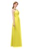 ColsBM Jayda Pale Yellow Bridesmaid Dresses Zipper Halter Glamorous Sleeveless Crystals Floor Length