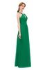 ColsBM Jayda Pepper Green Bridesmaid Dresses Zipper Halter Glamorous Sleeveless Crystals Floor Length