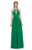 ColsBM Jayda Pepper Green Bridesmaid Dresses Zipper Halter Glamorous Sleeveless Crystals Floor Length