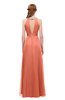 ColsBM Jayda Persimmon Orange Bridesmaid Dresses Zipper Halter Glamorous Sleeveless Crystals Floor Length