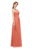 ColsBM Jayda Persimmon Orange Bridesmaid Dresses Zipper Halter Glamorous Sleeveless Crystals Floor Length
