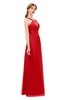 ColsBM Jayda Red Bridesmaid Dresses Zipper Halter Glamorous Sleeveless Crystals Floor Length