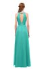 ColsBM Jayda Turquoise G97 Bridesmaid Dresses Zipper Halter Glamorous Sleeveless Crystals Floor Length