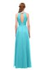 ColsBM Jayda Turquoise Bridesmaid Dresses Zipper Halter Glamorous Sleeveless Crystals Floor Length