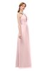 ColsBM Jayda Veiled Rose Bridesmaid Dresses Zipper Halter Glamorous Sleeveless Crystals Floor Length