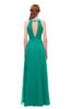 ColsBM Jayda Viridian Green Bridesmaid Dresses Zipper Halter Glamorous Sleeveless Crystals Floor Length