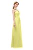 ColsBM Jayda Wax Yellow Bridesmaid Dresses Zipper Halter Glamorous Sleeveless Crystals Floor Length