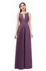 ColsBM Jayla Berry Conserve Bridesmaid Dresses Sleeveless Sexy Zipper V-neck Floor Length Pleated