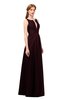 ColsBM Jayla Claret Bridesmaid Dresses Sleeveless Sexy Zipper V-neck Floor Length Pleated