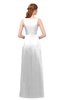 ColsBM Jayla Cloud White Bridesmaid Dresses Sleeveless Sexy Zipper V-neck Floor Length Pleated