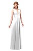 ColsBM Jayla Cloud White Bridesmaid Dresses Sleeveless Sexy Zipper V-neck Floor Length Pleated