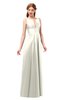 ColsBM Jayla Cream Bridesmaid Dresses Sleeveless Sexy Zipper V-neck Floor Length Pleated
