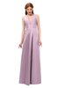 ColsBM Jayla Fragrant Lilac Bridesmaid Dresses Sleeveless Sexy Zipper V-neck Floor Length Pleated
