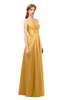 ColsBM Jayla Golden Nugget Bridesmaid Dresses Sleeveless Sexy Zipper V-neck Floor Length Pleated