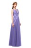 ColsBM Jayla Lapis Purple Bridesmaid Dresses Sleeveless Sexy Zipper V-neck Floor Length Pleated
