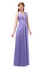 ColsBM Jayla Lapis Purple Bridesmaid Dresses Sleeveless Sexy Zipper V-neck Floor Length Pleated