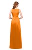 ColsBM Jayla Orange Bridesmaid Dresses Sleeveless Sexy Zipper V-neck Floor Length Pleated