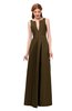 ColsBM Jayla Slate Black Bridesmaid Dresses Sleeveless Sexy Zipper V-neck Floor Length Pleated