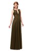ColsBM Jayla Slate Black Bridesmaid Dresses Sleeveless Sexy Zipper V-neck Floor Length Pleated