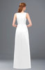 ColsBM Jayla White Bridesmaid Dresses Sleeveless Sexy Zipper V-neck Floor Length Pleated